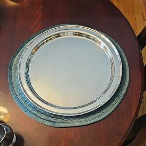 Sheridan 14" Polished Silver Round Serving Tray - Classic Entertaining Platter